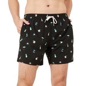 Chubbies The Beach Essentials Mens Size XL 5.5" Swim Trunks Black Lined